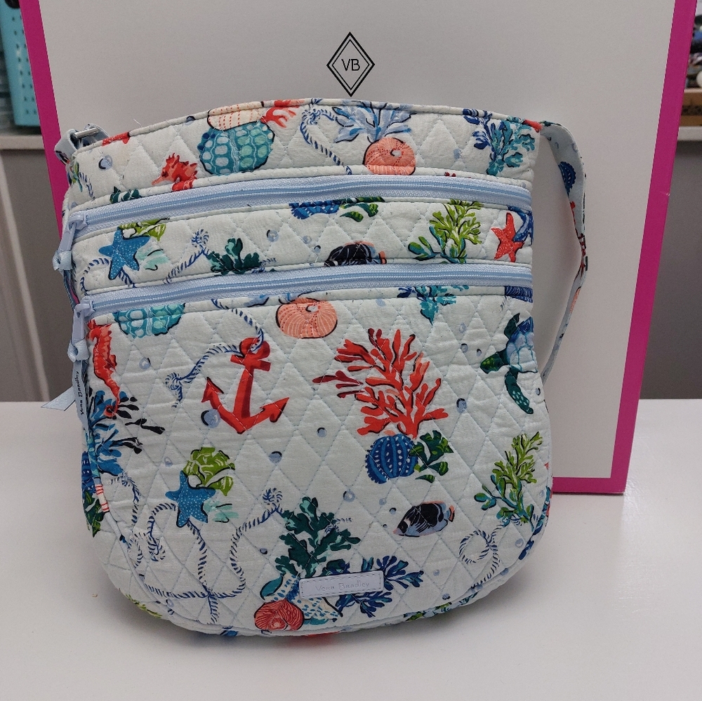SALE Vera Bradley Triple Zip Hipster Anchors Aweigh